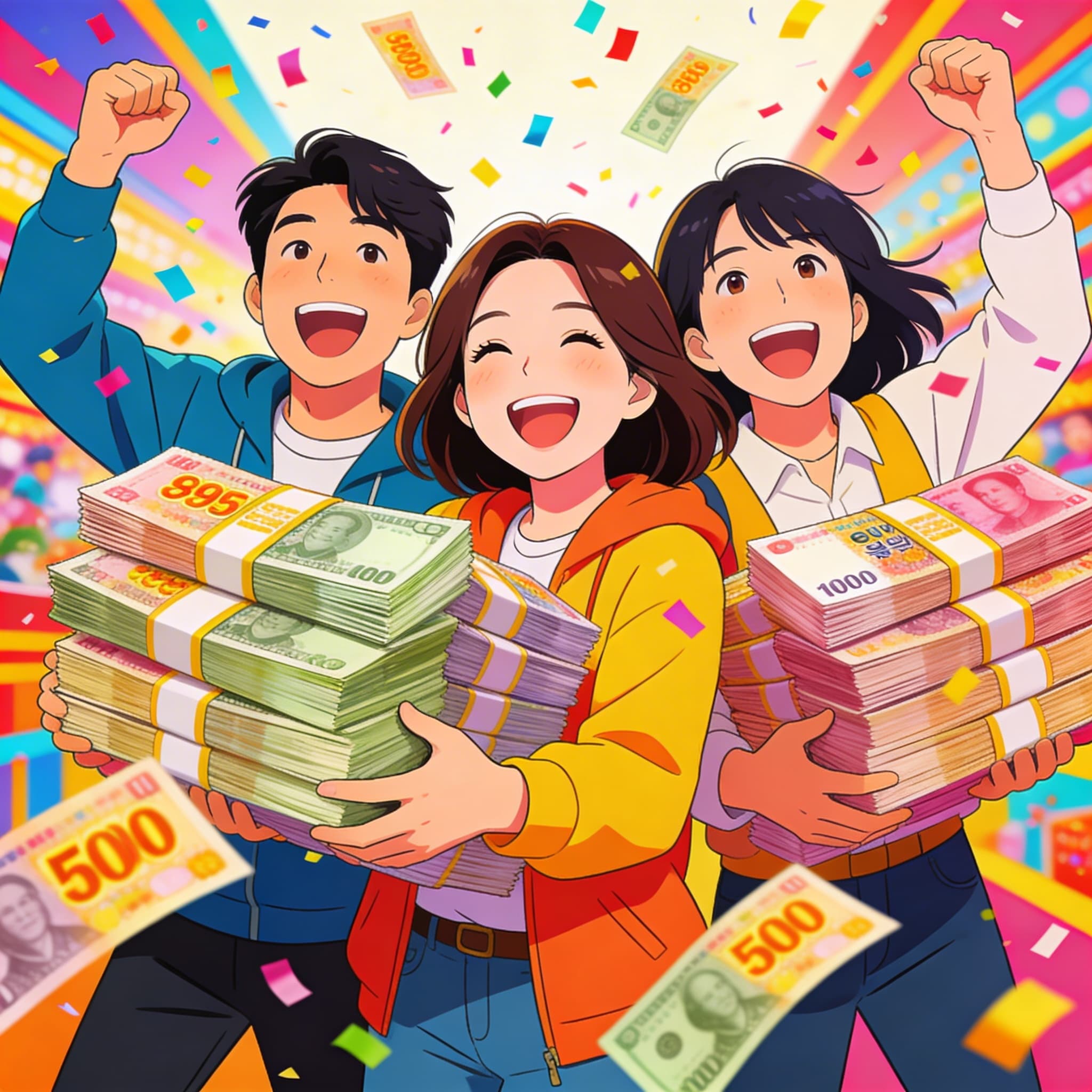 국민투표로또 당첨자 축하 사진